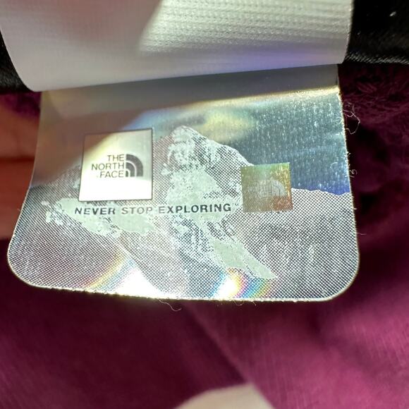 The North Face Sweatshirt Womens Large Purple Chabot Hoodie Waffleknit Sporty - Picture 7 of 11